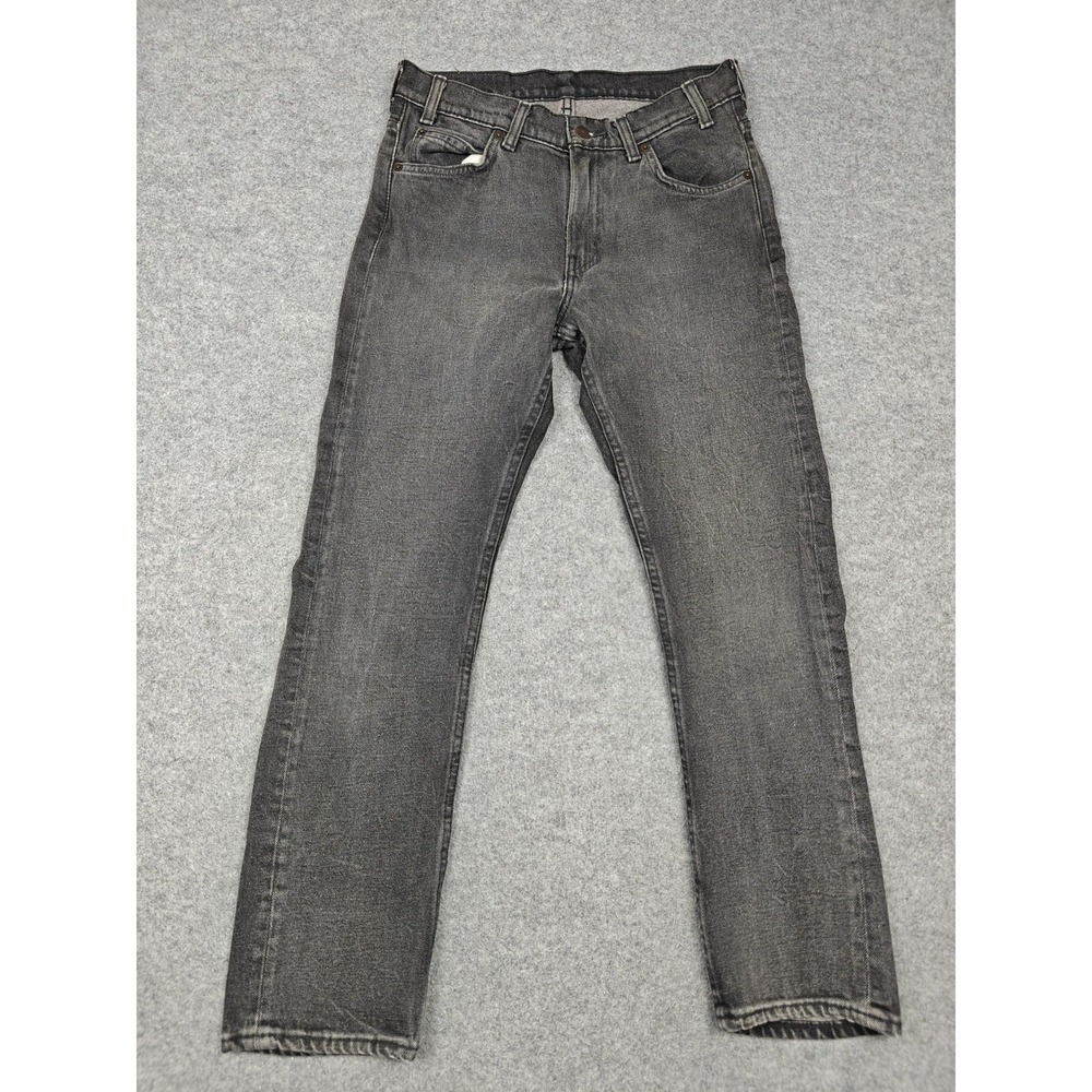 Levi's 505 C Jeans Womens 28x28 Charcoal Wash Straight Stretch Orange Tab Denim